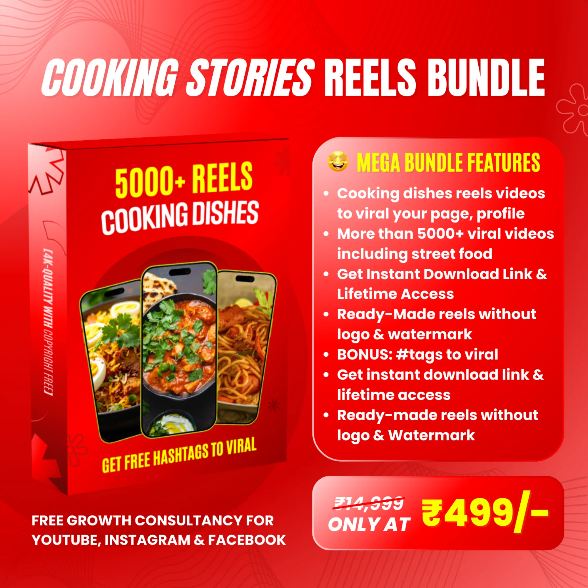 Cooking Reels Bundle (5000+ Dishes Reels Download)